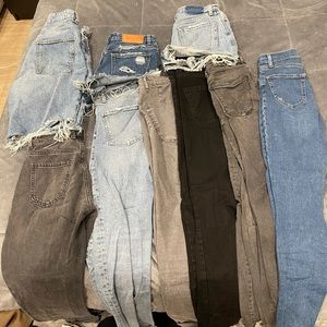 Selling jeans sizes between 24-26 3 of those short